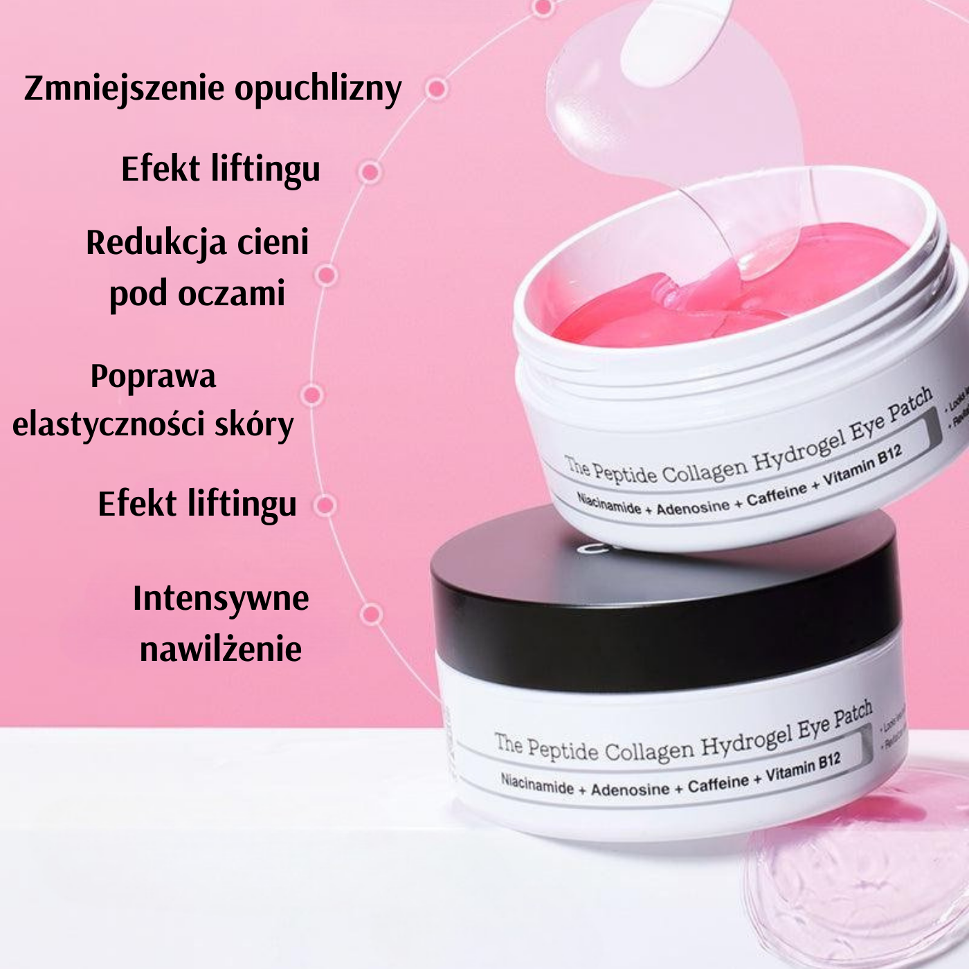 Kolagenowe Płatki Pod Oczy z Kofeiną