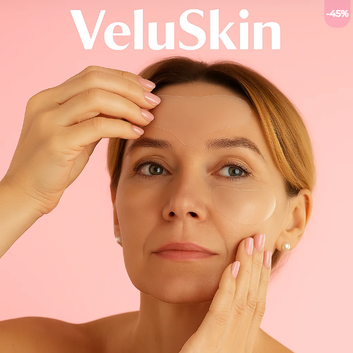 VeluSkin – Wielorazowe Plastry Antyzmarszczkowe (16 sztuk)
